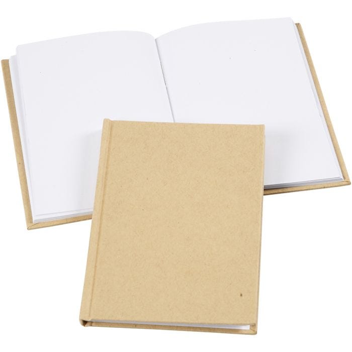 Libreta, A6, grosor 8 mm, 80 gr, marrón, 1 ud