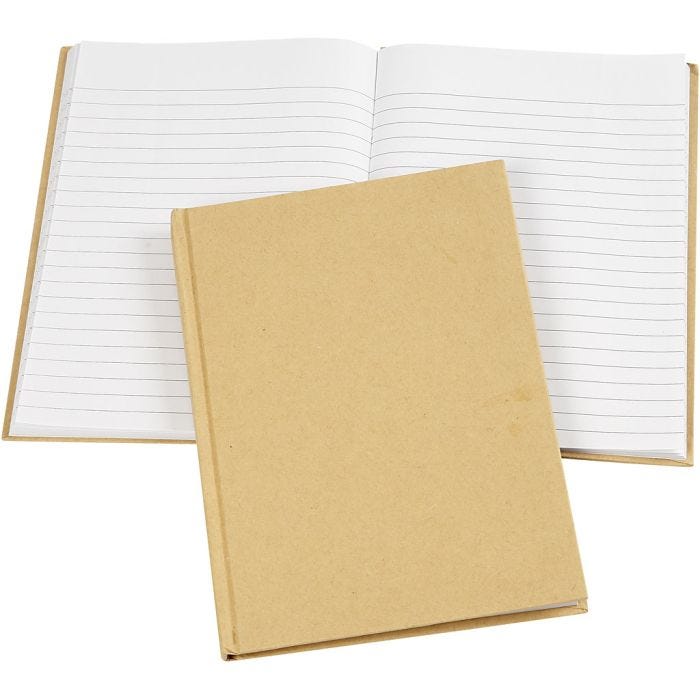 Libreta, A5, 60 gr, marrón, 1 ud