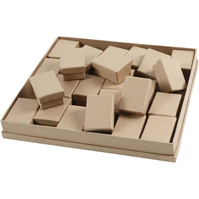 Cajas , A: 3,5 cm, medidas 5x7 cm, 24 ud/ 1 paquete