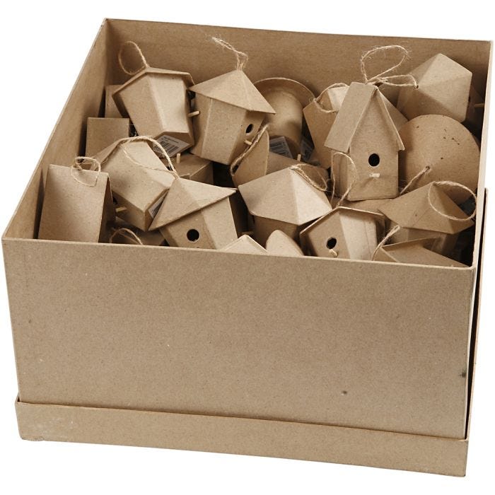 Casas de Pájaros Mini, A: 7 cm, 6x10 ud/ 1 paquete