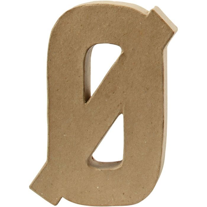 Letra, Ø, A: 20,5 cm, A: 14,5 cm, grosor 2,5 cm, 1 ud