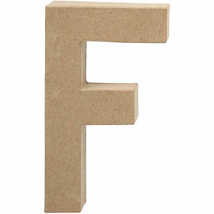 Letra, F , A: 20,5 cm, A: 11,6 cm, grosor 2,5 cm, 1 ud