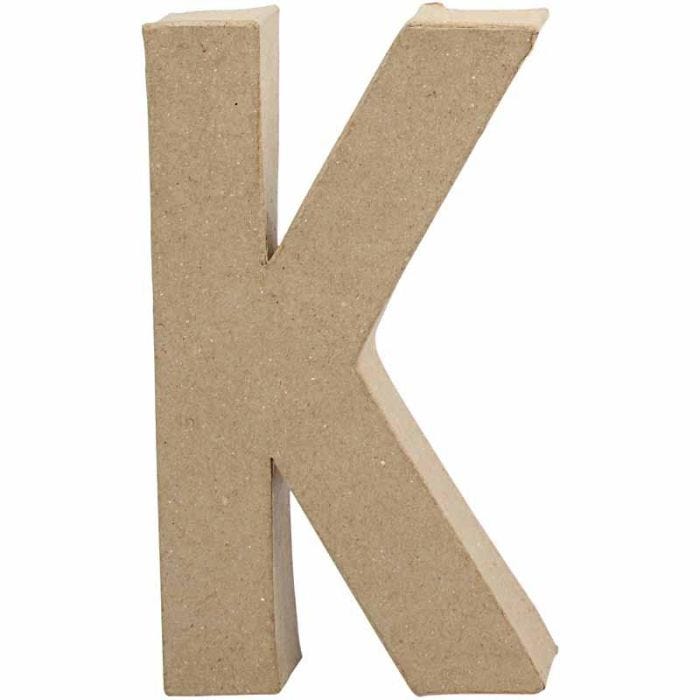 Letra, K, A: 20,3 cm, A: 11,5 cm, grosor 2,5 cm, 1 ud