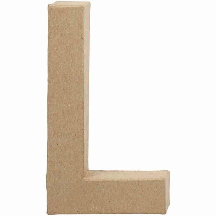 Letra, L, A: 20,3 cm, A: 11,4 cm, grosor 2,5 cm, 1 ud