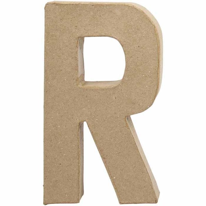 Letra, R, A: 20,5 cm, A: 11,7 cm, grosor 2,5 cm, 1 ud