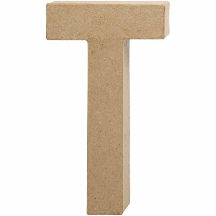 Letra, T, A: 20,5 cm, A: 11 cm, grosor 2,5 cm, 1 ud