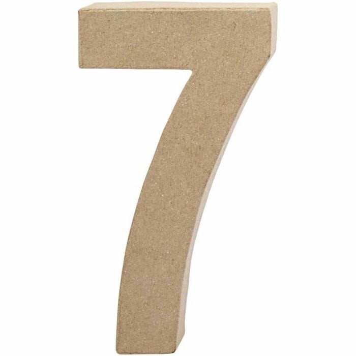 Número, 7, A: 20,2 cm, A: 11 cm, grosor 2,5 cm, 1 ud