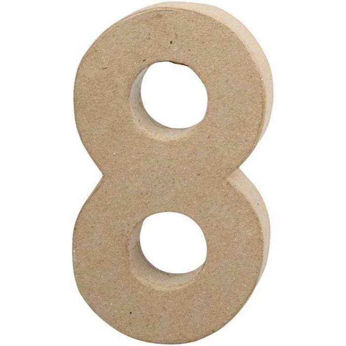 Número, 8, A: 20,2 cm, A: 11 cm, grosor 2,5 cm, 1 ud