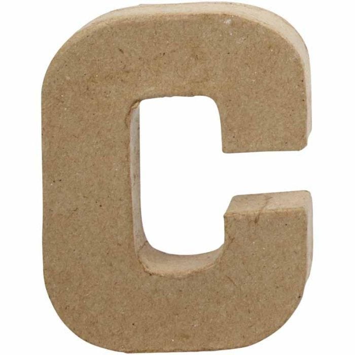 Letra, C, A: 10 cm, A: 7,5 cm, grosor 1,7 cm, 1 ud