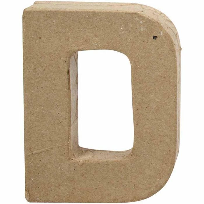 Letra, D, A: 10 cm, A: 7,7 cm, grosor 1,7 cm, 1 ud