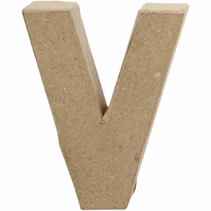Letra, V, A: 10 cm, A: 8 cm, grosor 1,7 cm, 1 ud