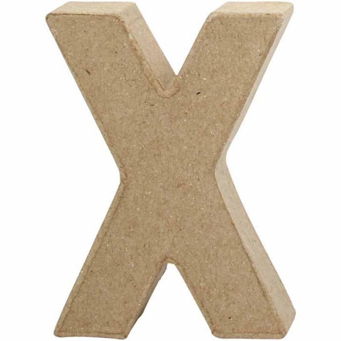 Letra, X, A: 10 cm, A: 7,6 cm, grosor 1,7 cm, 1 ud