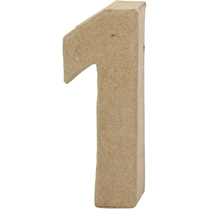 Número, 1, A: 10 cm, A: 3,5 cm, grosor 1,7 cm, 1 ud
