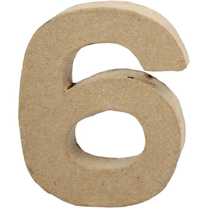 Número, 6, A: 10 cm, A: 8,2 cm, grosor 1,7 cm, 1 ud