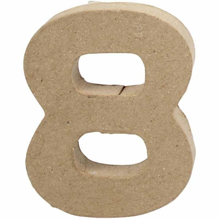 Número, 8, A: 10 cm, A: 7,6 cm, grosor 1,7 cm, 1 ud