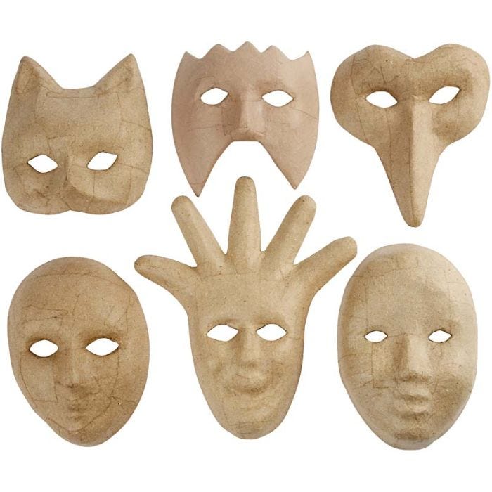 Máscaras medida media, A: 12-21 cm, 6 ud/ 1 paquete
