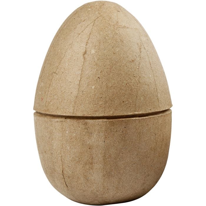 Huevo partido, A: 12 cm, dia 9 cm, 1 ud