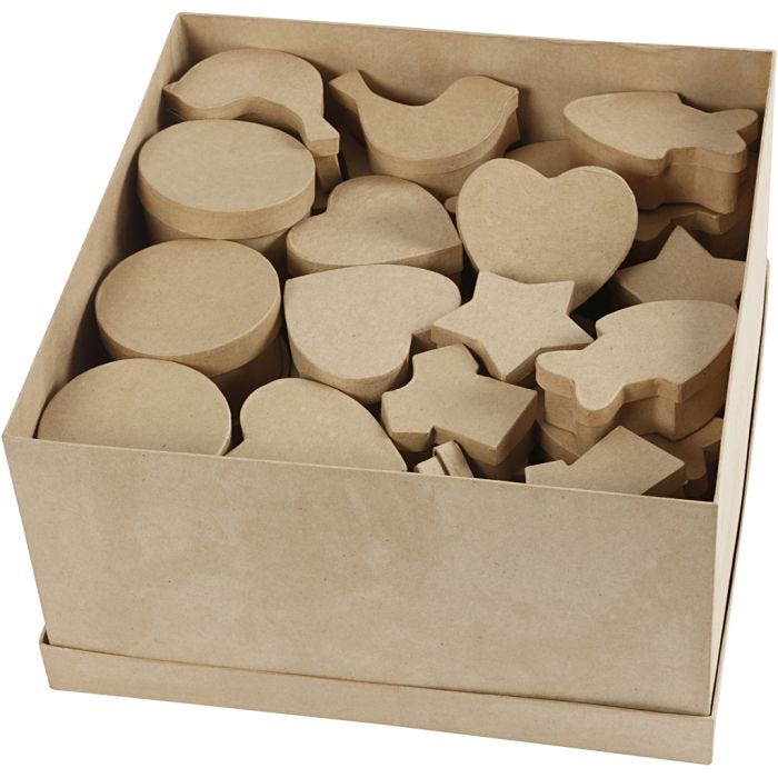 Cajas , medidas 6-11 cm, 63 ud/ 1 paquete