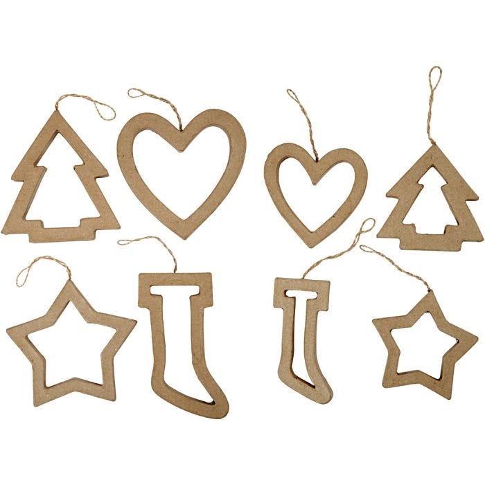 Adonos navideños, A: 9+12 cm, 24 ud/ 1 paquete