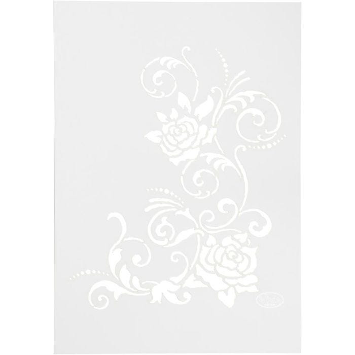 Plantilla, Flores, A4, hoja 210x297 mm, 1 ud