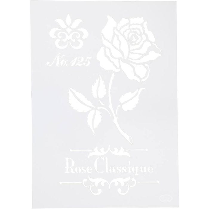 Plantilla, Rosa, A4, hoja 210x297 mm, 1 ud