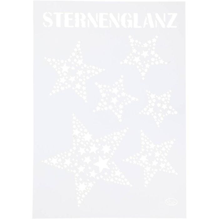 Plantilla, Estrellas, A4, hoja 210x297 mm, 1 ud