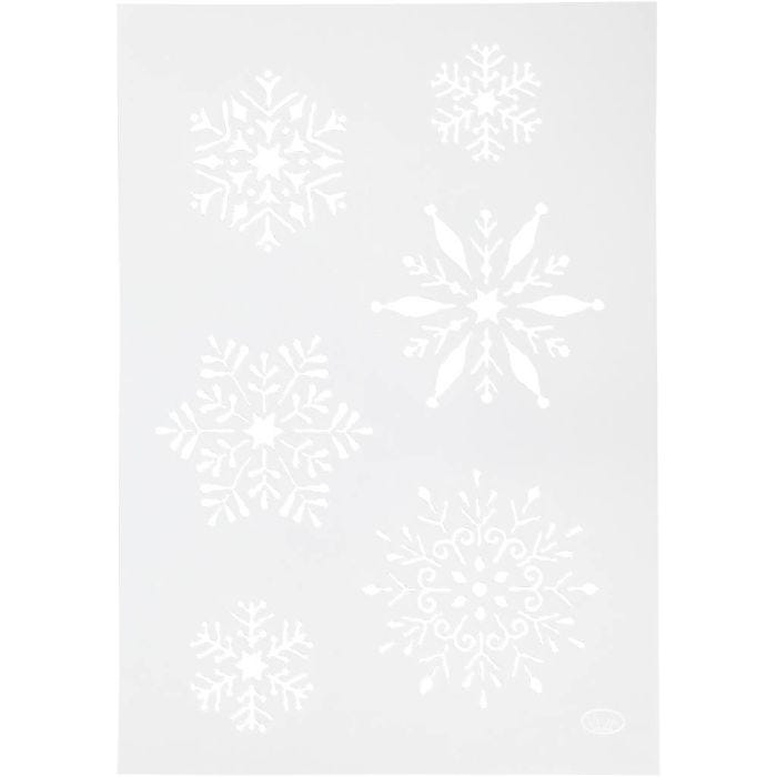 Plantilla, Copo de nieve, A4, hoja 210x297 mm, 1 ud