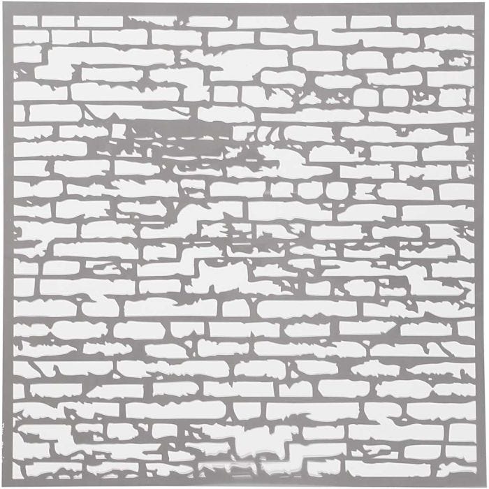Plantilla, pared de ladrillos, medidas 30,5x30,5 cm, grosor 0,31 mm, 1 hoja