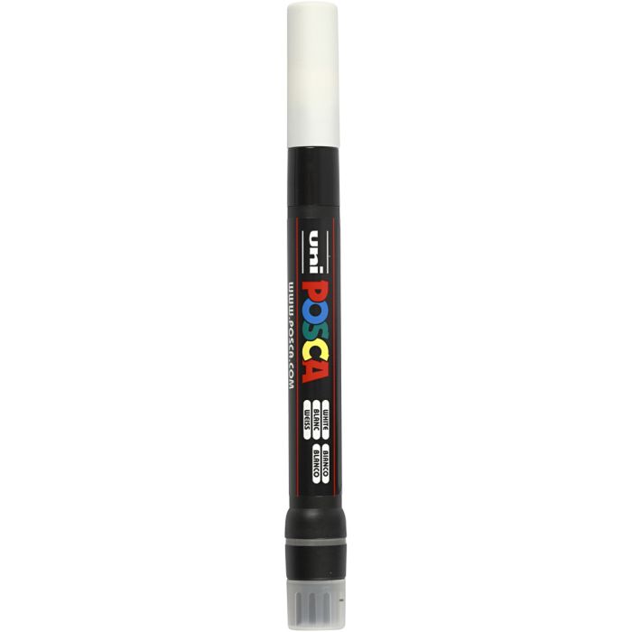 Rotulador Posca , medida PCF350, trazo ancho 1-10 mm, pincel, blanco, 1 ud
