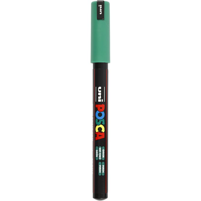 Rotulador Posca , medida PC-1MR, trazo ancho 0,7 mm, extra-fino, verde, 1 ud