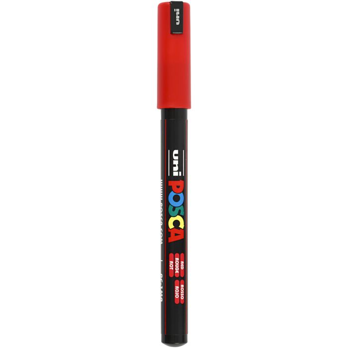 Rotulador Posca , medida PC-1MR, trazo ancho 0,7 mm, extra-fino, rojo, 1 ud