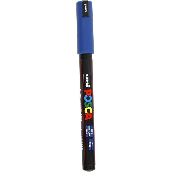 Rotulador Posca , medida PC-1MR, trazo ancho 0,7 mm, extra-fino, azul, 1 ud