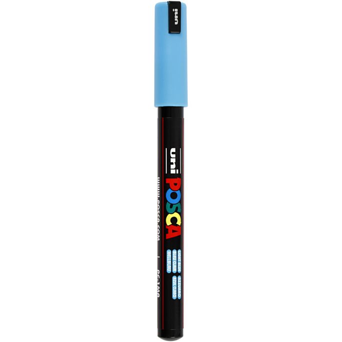 Rotulador Posca , medida PC-1MR, trazo ancho 0,7 mm, extra-fino, azul claro, 1 ud