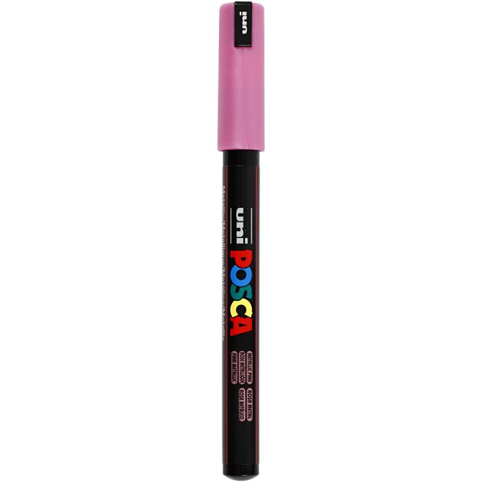 Rotulador Posca , medida PC-1MR, trazo ancho 0,7 mm, extra-fino, rosa metalizado, 1 ud