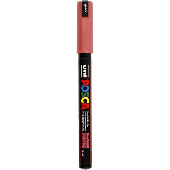 Rotulador Posca , medida PC-1MR, trazo ancho 0,7 mm, extra-fino, rojo metalizado, 1 ud