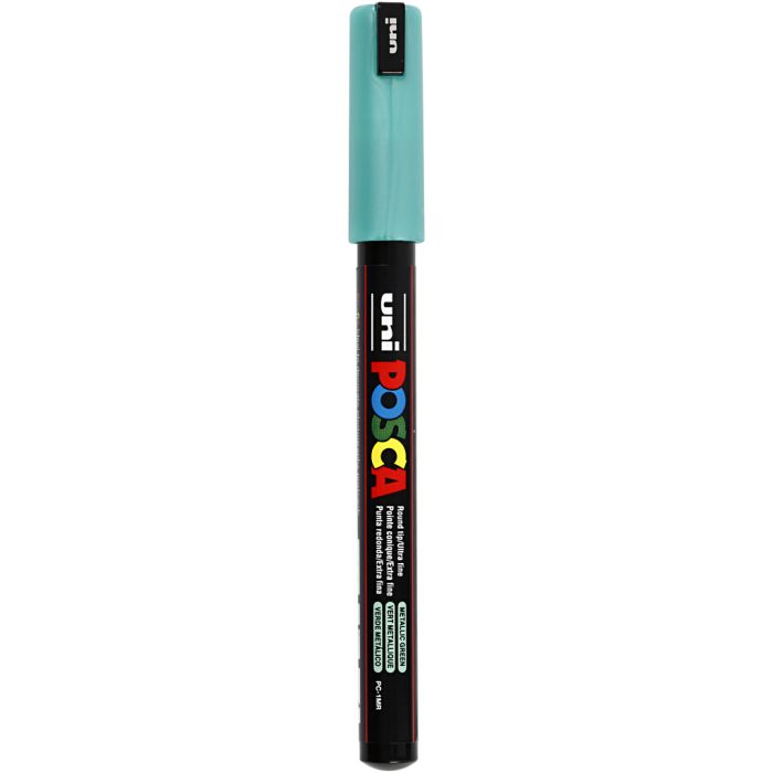 Rotulador Posca , medida PC-1MR, trazo ancho 0,7 mm, extra-fino, verde metálico, 1 ud