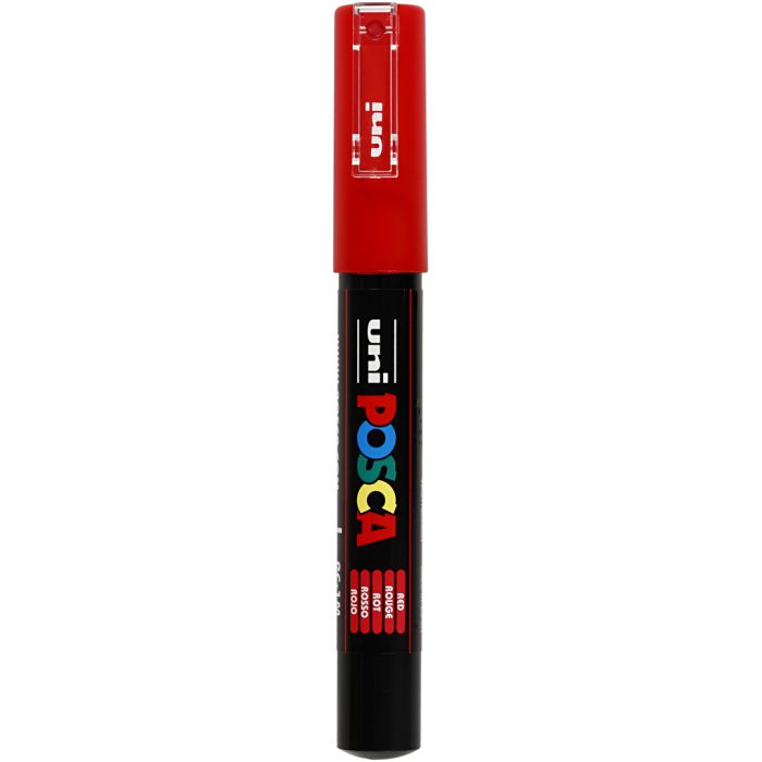 Rotulador Posca , medida PC-1M, trazo ancho 0,7 mm, extra-fino, rojo, 1 ud
