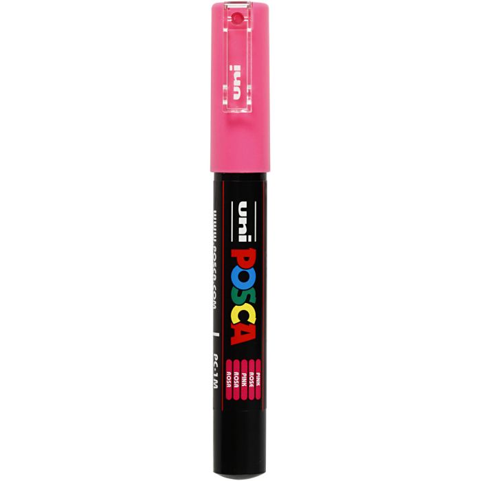 Rotulador Posca , medida PC-1M, trazo ancho 0,7 mm, extra-fino, rosa, 1 ud