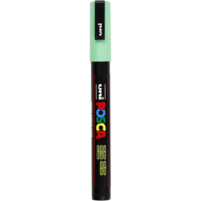 Rotulador Posca , medida PC-3M, trazo ancho 0,9-1,3 mm, fino, verde claro, 1 ud