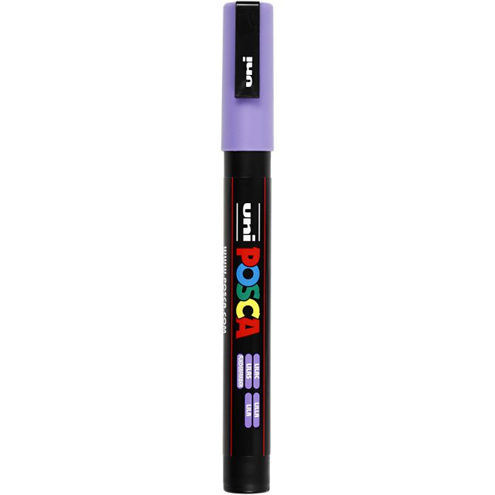 Rotulador Posca , medida PC-3M, trazo ancho 0,9-1,3 mm, fino, lila, 1 ud