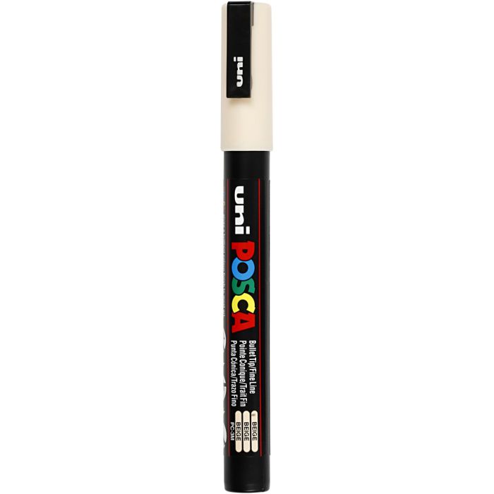 Rotulador Posca , medida PC-3M, trazo ancho 0,9-1,3 mm, beige, 1 ud