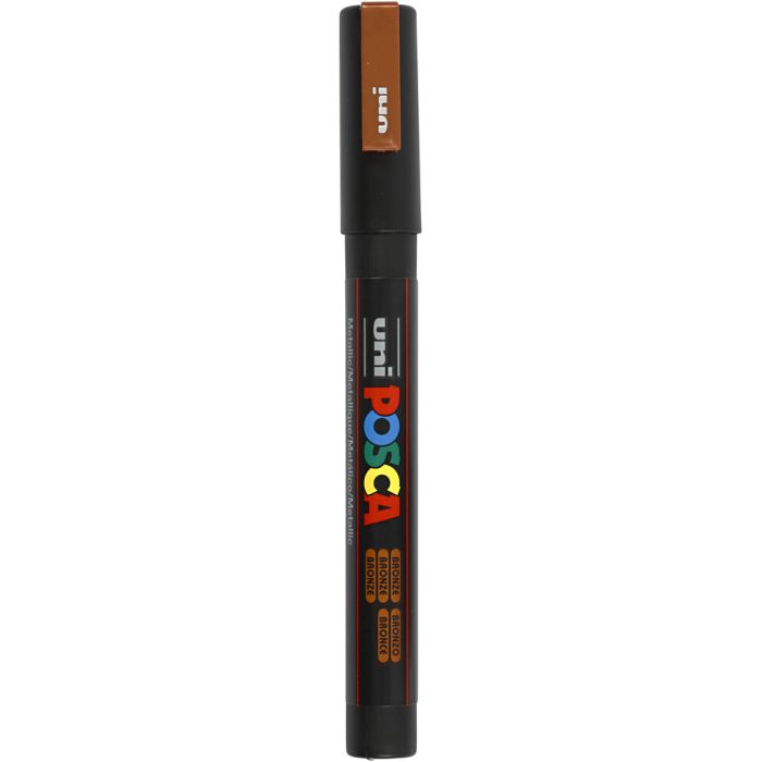 Rotulador Posca , medida PC-3M, trazo ancho 0,9-1,3 mm, fino, bronze, 1 ud