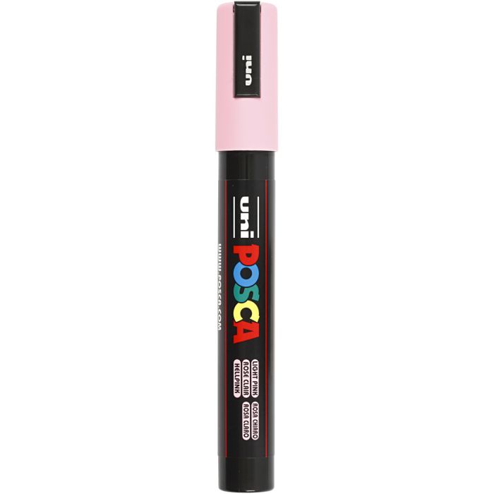 Rotulador Posca , medida PC-5M, trazo ancho 2,5 mm, media, rosa claro, 1 ud
