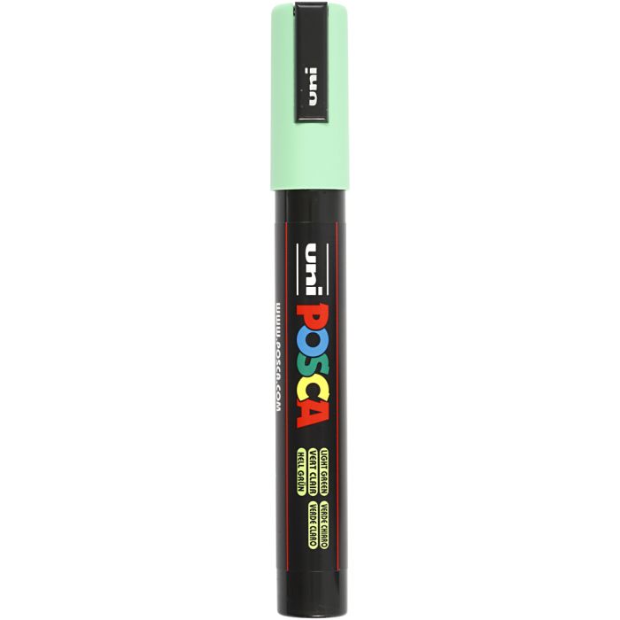 Rotulador Posca , medida PC-5M, trazo ancho 2,5 mm, media, verde claro, 1 ud