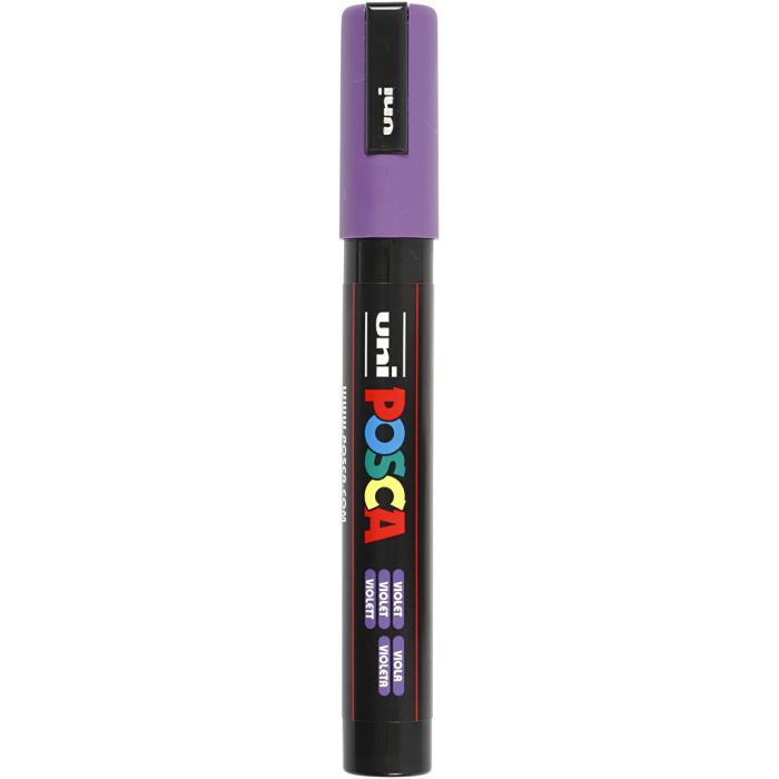 Rotulador Posca , medida PC-5M, trazo ancho 2,5 mm, media, violeta, 1 ud