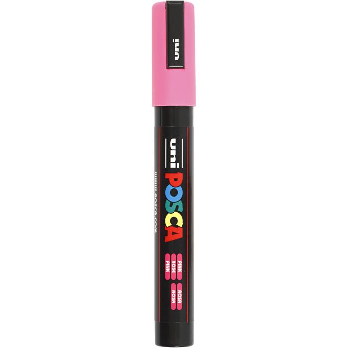 Rotulador Posca , medida PC-5M, trazo ancho 2,5 mm, media, rosa, 1 ud
