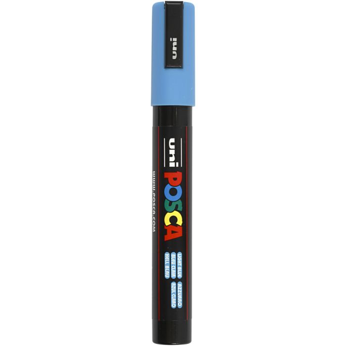 Rotulador Posca , medida PC-5M, trazo ancho 2,5 mm, media, azul claro, 1 ud