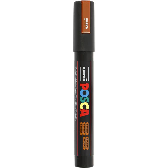 Rotulador Posca , medida PC-5M, trazo ancho 2,5 mm, media, bronze, 1 ud