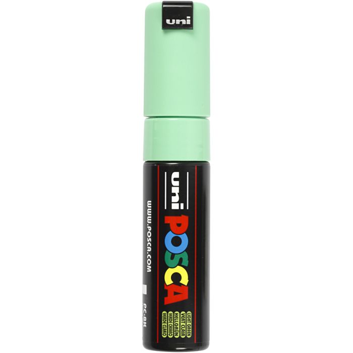 Rotulador Posca , medida PC-8K, trazo ancho 8 mm, Ancho, verde claro, 1 ud