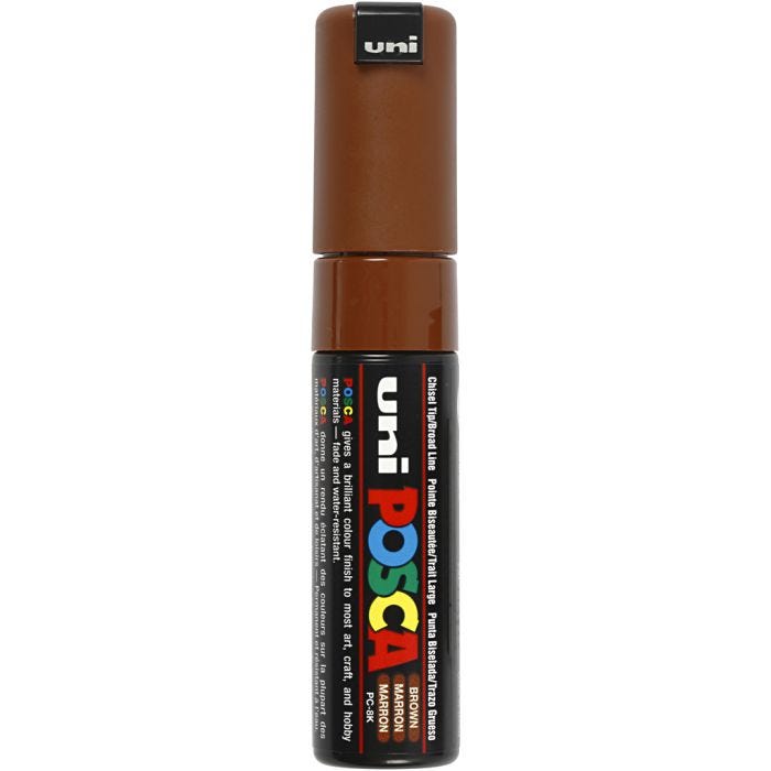 Rotulador Posca , medida PC-8K, trazo ancho 8 mm, Ancho, marrón, 1 ud